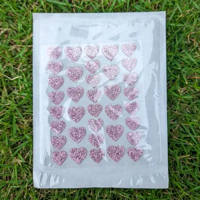 Renkli kalp sivilce yaması çay ağacı yağı hidrokolloid glitter - 7