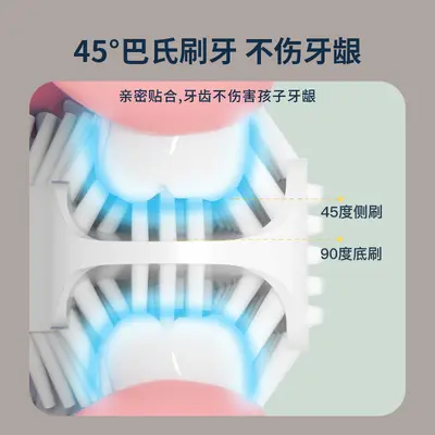 Kids Electric Toothbrush, U-Shape Sonic, Ages 2-12, Silicone Brush Head - 3