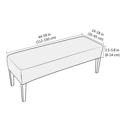Nordic Corduroy Elastic Bench Cover Footstool Dust Cover Headboard Bench Cushion Cover Waterproof Oil-resistant INS Style