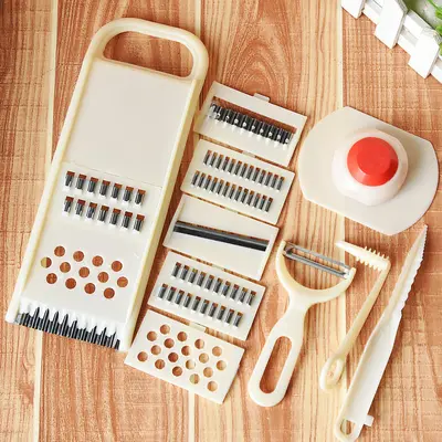 Çok fonksiyonlu sebze doğrayıcı, patates dilimleyici ve soyacağı, 11 parçalı set - 3