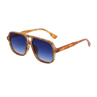 Retro Double-Bridge Men's Sunglasses, Large-Frame Driving Style, UV Protection - 10