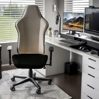 Cross-border wholesale milk silk MC solid color e-sports chair cover headrest cover computer gaming Internet cafe competitive seat cover - 8