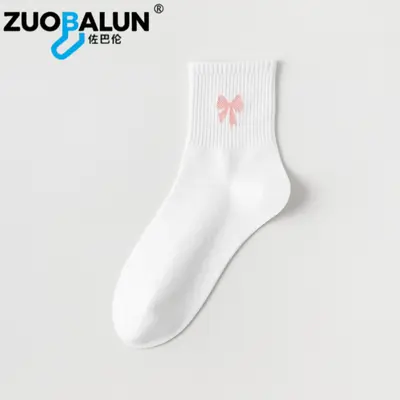 Xinjiang Cotton White Socks Women Spring Autumn Mid-Calf Socks Pure Cotton Antibacterial Deodorizing Cartoon Casual Socks Women's Cotton Socks Wholesale - 10