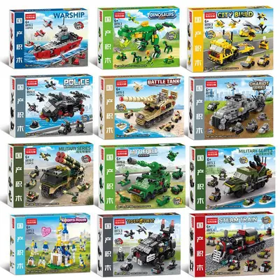 Children's Small-Particle Building Block Toy Set, Military Theme, Gift for Boys and Girls - 3