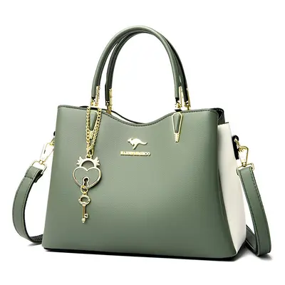 Genuine Leather Women's Shoulder Bag, Large Capacity Cowhide Handbag, Crossbody Strap - 9