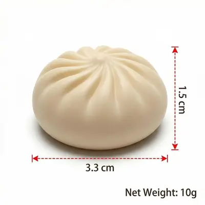 Kristal Baozi Sıkma Oyuncağı, TPR Stres Atma, Yavaş Geri Dönüşlü - 8