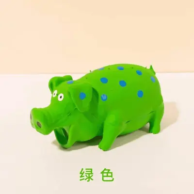 Quietschendes Schwein, strapazierfähiges, bissfestes Kauspielzeug, quietschender Kauknochen mit Noppen, Schwein-Haustierspielzeug für Hunde, bissfestes Hundespielzeug