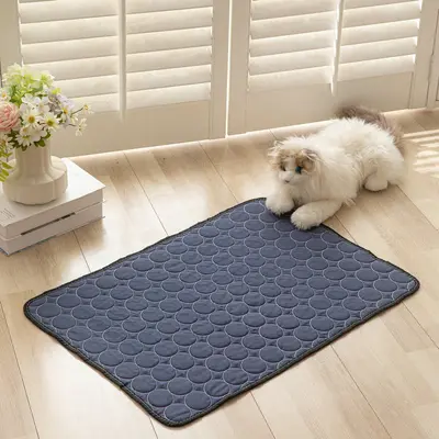 防滑猫垫四季通用小狗猫咪凉席睡觉隔尿垫宠物通用纯色防潮宠物垫 - 11