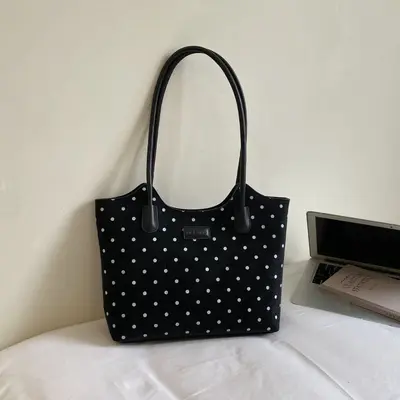 Niche Single Shoulder Bag for Women, Large Polka Dot Tote Bag - 10