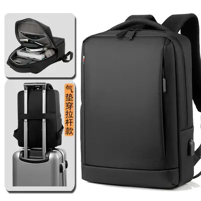 Cross-border business backpack men's premium daily waterproof computer backpack men's student school bag large capacity customization - 9