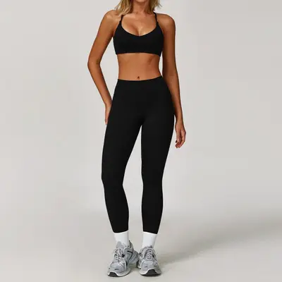 Ganxiu yoga seti hızlı kuruyan üç parçalı
