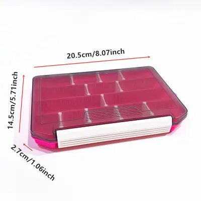 Transparent Fishing Lure Bait Box with Hook Storage Compartments - 9