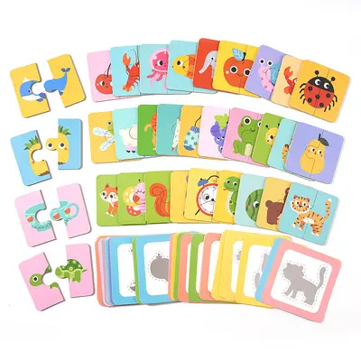 Shadow Matching Animal Puzzle Board Game, Children's Interactive Card Game