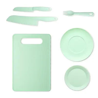Plastik doğrama tahtası meyve bıçağı set taşınabilir güvenli - 11