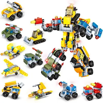 10-in-1 Small Particle Building Block Box Set, Assemblable Car Models - 10