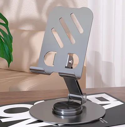 Metal phone stand 360-degree rotating foldable desktop - 8