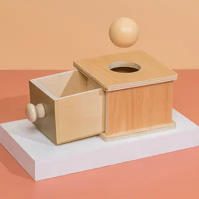 Montessori Frühförderung über Grenzen hinweg Montessori-Bildung Frühförderung Grundgeometrie Formensortierer Schubladenbox Holzspielzeug - 9