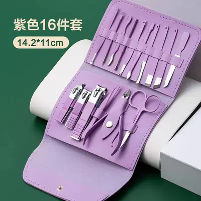 16-piece nail care kit, stainless steel manicure set - 9