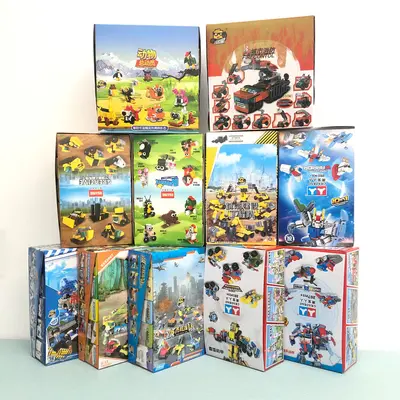 10-in-1 kleines Boxset mit Mini-Bausteinen, chinesische Klemmbausteine, Bau-Set Auto, Kinder-Gashapon-Spielzeug, Mechanik, Geschenk