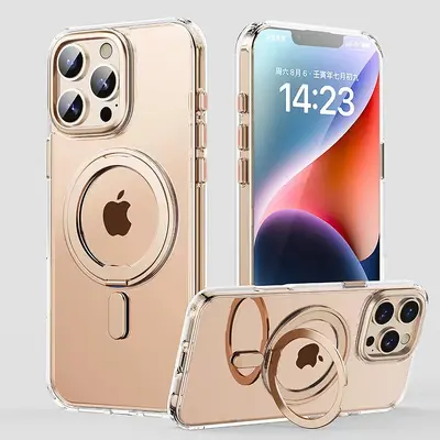 Apple 17Pro cep telefonu kılıfına uygun, 360 derece dönebilen manyetik standlı, iPhone16Promax düşmeye karşı koruyucu kılıf - 13