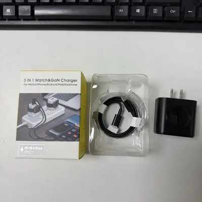 23W Üç İn Bir Şarj Cihazı Akıllı Saat Kablosuz Şarj Apple Watch PD Telefon Hızlı Şarj Başlığı - 12