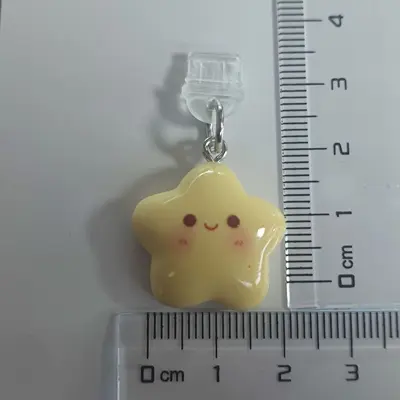 temu shein爆款可爱树脂笑脸星星手机充电口防尘塞闺蜜礼物