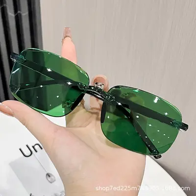 Men's Frameless Fashion Sunglasses with UV Protection - 4