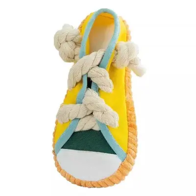 Squeaky Dog Chew Shoe Toy, Durable Rope Knot for Small and Medium Dogs - 6