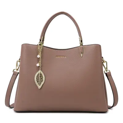 Women's Handbag, Large Capacity Multi-Compartment Soft Leather Commuter Bag - 9
