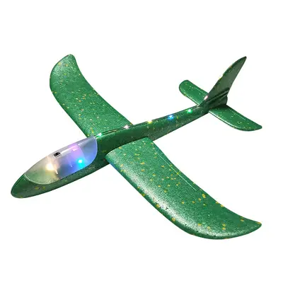 Light-Up Foam Airplane Toy, Hand-Launched Stunt Glider, for Kids - 8