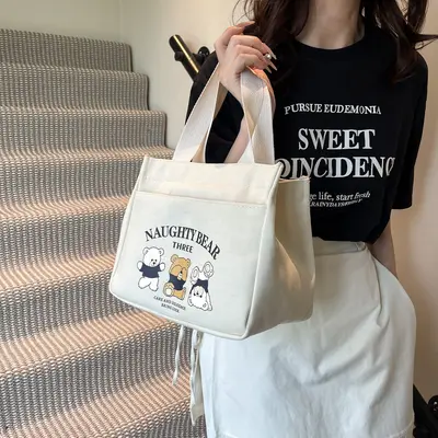 Canvas-Lunchbag, Mami-Tasche, Handtasche für den Alltag - 5