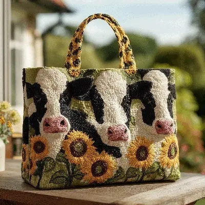 3D Printed Women's Handbag, Large Capacity Tote Bag - 5