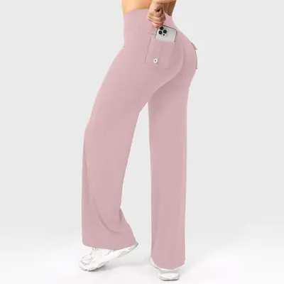 Highwaist-Yogahose mit Rückentasche mit Klappe, hochelastisch - 7