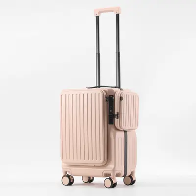 20-Inch Front-Opening PC Carry-On Suitcase, Combination Lock, Drop-Resistant - 8