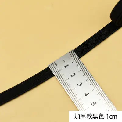 Flat Woven Elastic Band, Thick Wide Rubber Strip, White - 7