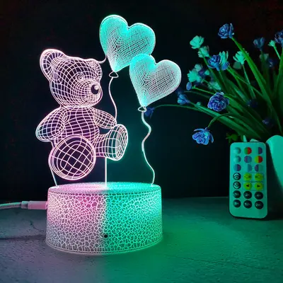 Fabrika doğrudan satış akrilik 3D gece lambası yatak odası başucu masaüstü dokunmatik çocuk hediye LED gece lambası toptan