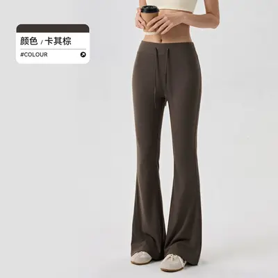 Women's Fleece-Lined Yoga Flare Pants, Butt-Lifting, Long - 7