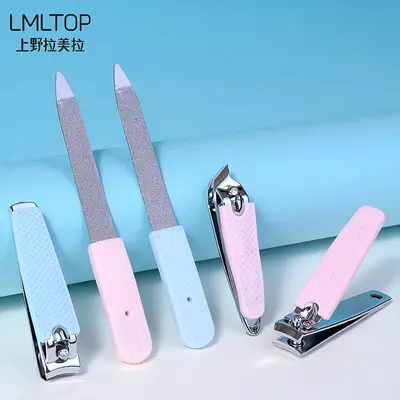 LMLTOP 3-piece stainless steel manicure set with nail scissors and tweezers - 4