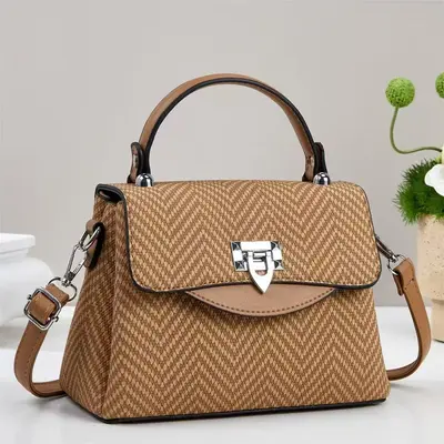 Women's Korean-Style Large Shoulder Bag, Autumn Winter - 10