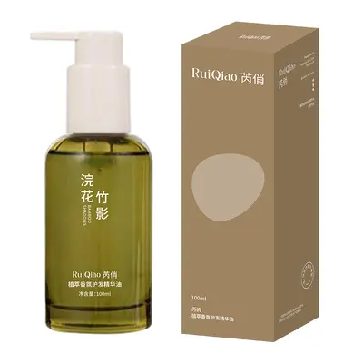 Ruiqiao Bitki Özü Aromalı Saç Bakım Yağı, Hafif Doku, Kafa Derisini Yatıştırır - 9