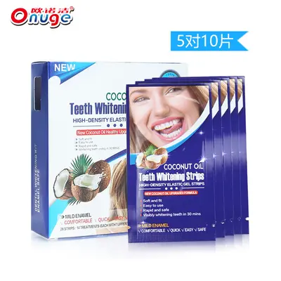 Teeth Whitening Strips, Wet Application, Removes Yellow Stains - 8
