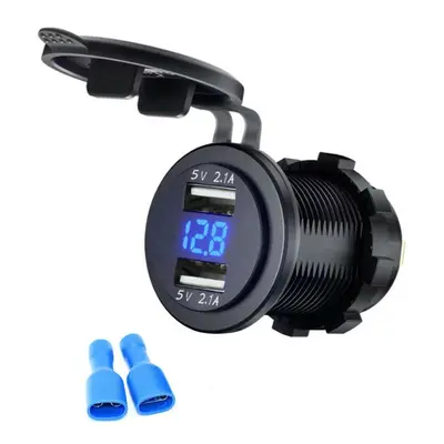Car Motorcycle USB Charging Port 12V Cigarette Lighter Adapter Modified Vehicle Fast Charger Electric Vehicle Mobile Phone Charger - 11