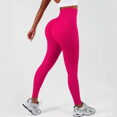 Hochtaillierte Yoga-Caprihose, bauchformend, schnelltrocknend, elastisch - 13