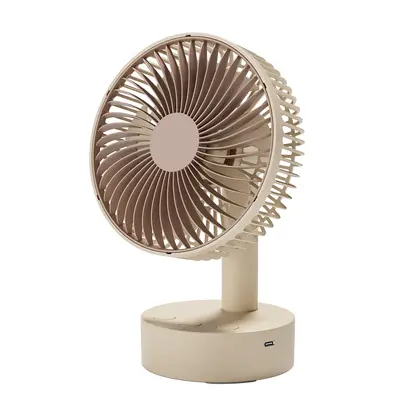 Casidoff küçük fan ofis masası elektrikli fan USB 6 inç sallayarak kafa şarj edilebilir masaüstü başucu fanı uzun pil ömrü ile
