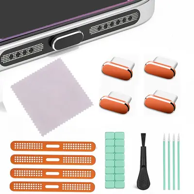 Telefon Toz Koruma Ağı USB-C Toz Kapağı iPhone 15/16/17 için Toz Koruma Temizlik Seti - 10