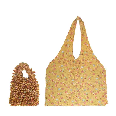 Large Capacity Pleated Expandable Handbag - 7