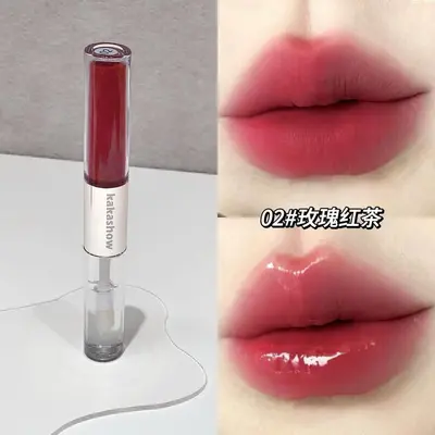 Kakashow Dual-End Lip Glaze, Mirror Gloss and Matte Finish - 12