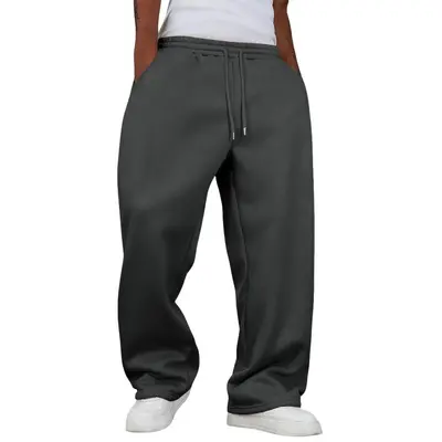 Unisex Jogginghose einfarbig, gefüttert, locker, weites Bein - 10