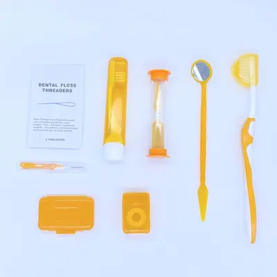 Zahnspangen-Pflege-Set, weiches Zahnbürste, Wachs, Retrakteur - 6