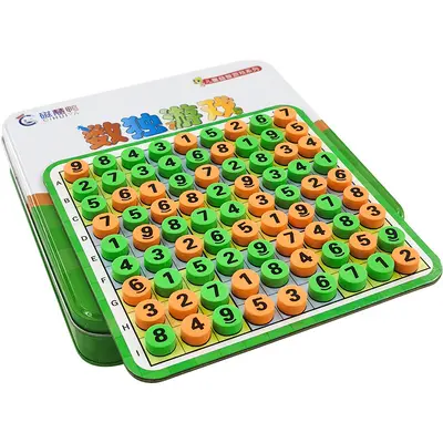 Magnetisches Sudoku- und Schach-Brettspiel, Neun-Felder-Gitter, lehrreiches Logikspielzeug